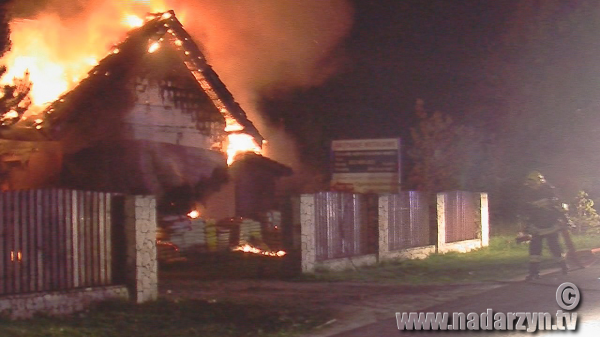 Pożar sklepu w Rozalinie